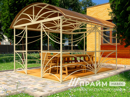 Беседка из поликарбоната №10 - фото 378